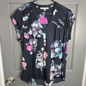 Floral slip over blouse top